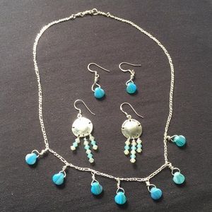 BUNDLE!!! NWOT SS Necklace & 2 Pair Earrings